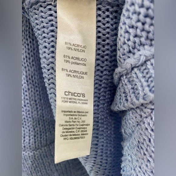 Chico’s Cordani Boat-Neck Sweater Shaker Loose Knit 3/4 Sleeves Women’s Size M - Picture 6 of 6